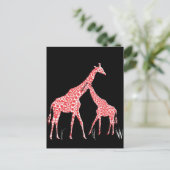 Cute Moeder Baby Whimsical Pattern Giraffe Sinaasa Briefkaart (Staand voorkant)