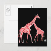 Cute Moeder Baby Whimsical Pattern Giraffe Sinaasa Briefkaart (Voorkant / Achterkant)