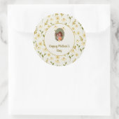 Cute Moeder & Child Illustration Moederdag Ronde Sticker (Tas)