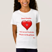 Cute Moeder Dochter T Shirt met Love Quote (Voorkant)