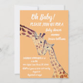 Cute Moeder Giraffe Safari Boho Animals Invit Kaart (Voorkant)