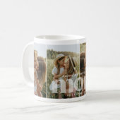 Cute Moeder Overlay Typografie 4 Foto Koffiemok (Voorkant links)