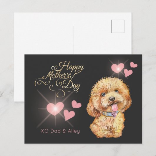 Cute Moederdag Briefkaart (Voorkant / Achterkant)