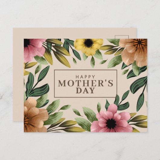 Cute Moederdag Briefkaart (Voorkant / Achterkant)