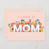 Cute Moederdag Briefkaart (Voorkant / Achterkant)