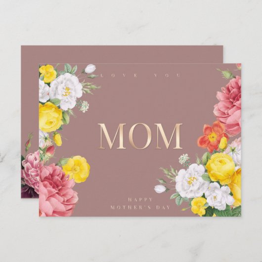 Cute Moederdag Briefkaart (Voorkant / Achterkant)