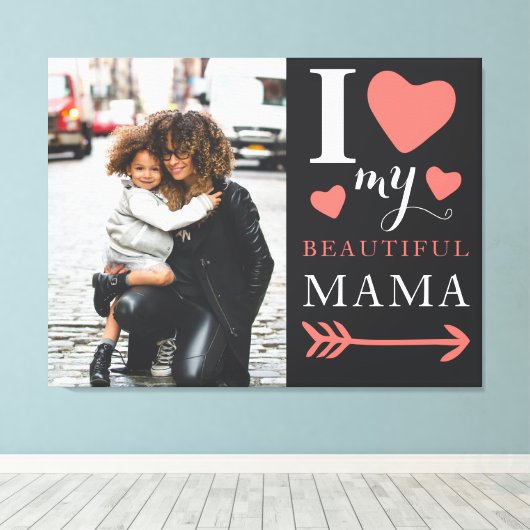 Cute Moederdag Canvas Afdruk (Insitu (Houten vloer))