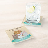 Cute Moederdag Cats Glazen Onderzetter (Schuin)