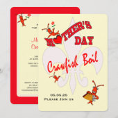 Cute Moederdag Crawfish Boil Kaart (Voorkant / Achterkant)