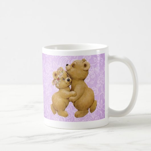 Cute Moederdag Dancing Teddy Bears Koffiemok (Rechts)