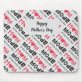 Cute Moederdag Funny Gag Mam Mode Aangepast Muismat (Voorkant)