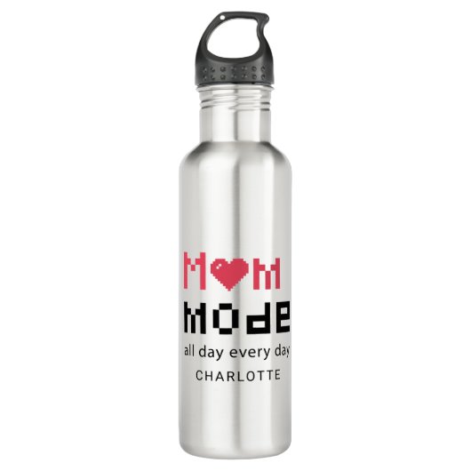 Cute Moederdag Funny Gag Moms Personalizeerd Waterfles (Voorkant)