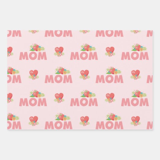 Cute Moederdag Inpakpapier Vel (Voorkant)