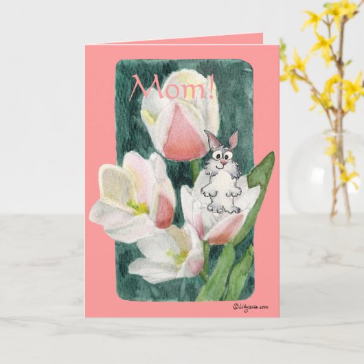 Cute Moederdag Kaart (Gele Bloem)