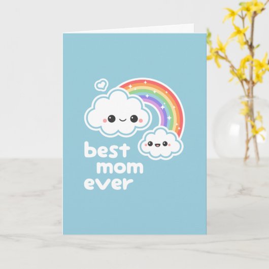 Cute Moederdag Kaart (Gele Bloem)