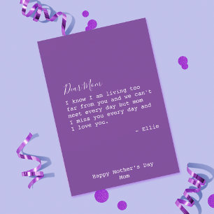 Cute Moederdag vermist haar Kaart