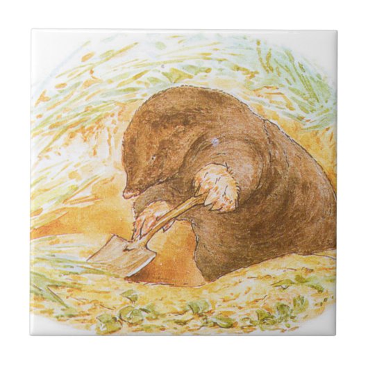 Cute Mole (Animal Art for Kids) (Beatrix Potter) Tegeltje (Voorkant)