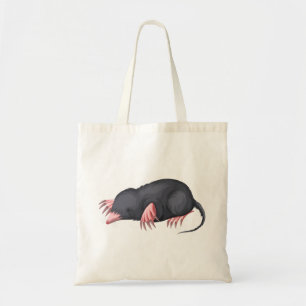 Cute mole character tote bag