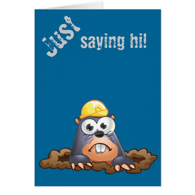 Cute Mole Digging Cartoon (Voorkant)