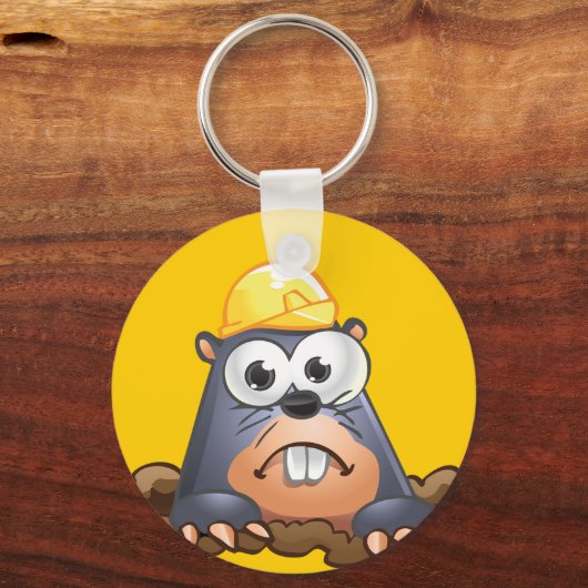 Cute Mole Digging Cartoon Sleutelhanger (Voorkant)