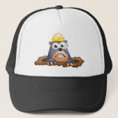 Cute Mole Digging Cartoon Trucker Pet (Voorkant)