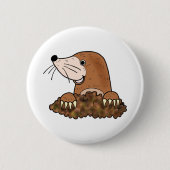 Cute mole grappige kleine dierenkunst ronde button 5,7 cm (Voorkant)