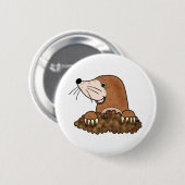 Cute mole grappige kleine dierenkunst ronde button 5,7 cm (Voorkant /achterkant)