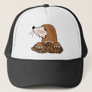 Cute mole grappige kleine dierenkunst trucker pet