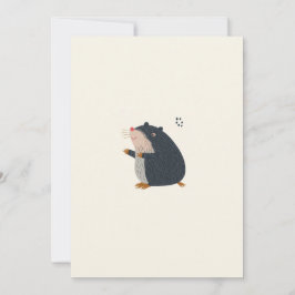 Cute Mole Greeting Card – Invitation Card Kaart