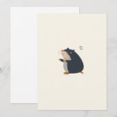 Cute Mole Greeting Card – Invitation Card Kaart (Voorkant / Achterkant)
