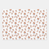 Cute Mom baby fox tiled unisex pattern Inpakpapier Vel (Voorkant 3)