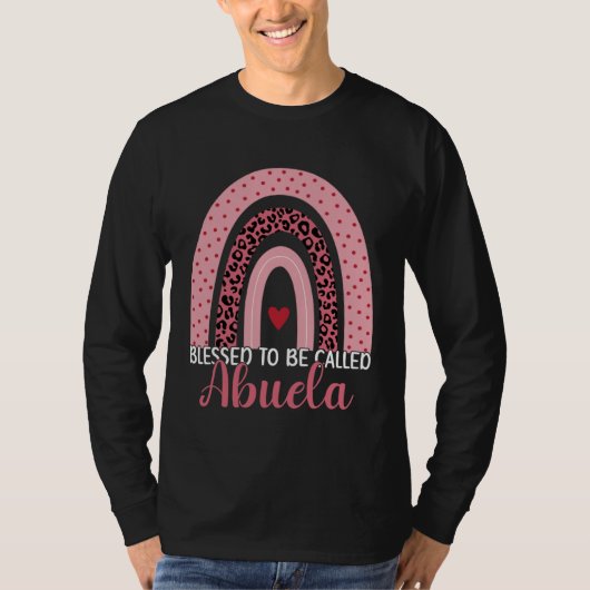 Cute Mom Grandma Blessed To Be Called Abuela Leopa T-shirt (Voorkant)