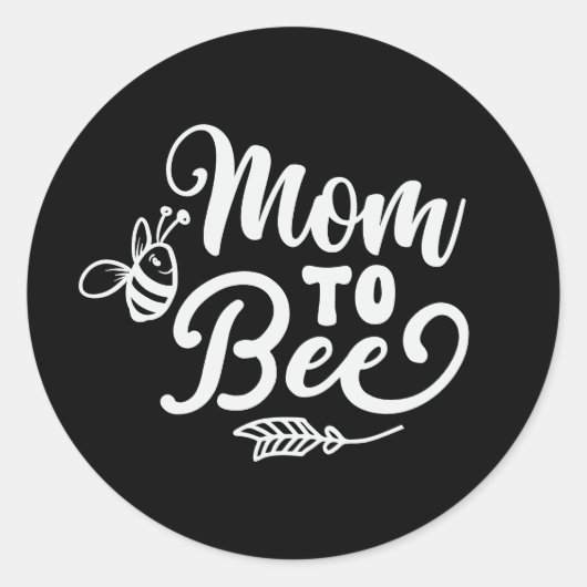 Cute Mom-to-be word art  Ronde Sticker (Voorkant)