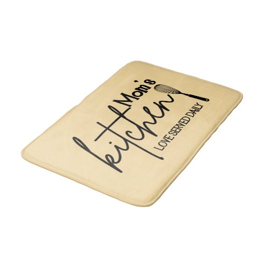 Cute Mom's kitchen word art Badmat (Gekanteld)
