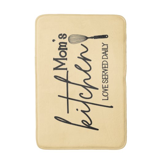 Cute Mom's kitchen word art Badmat (Voorkant Verticaal)