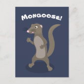 Cute mongoose cartoon illustratie briefkaart (Voorkant)