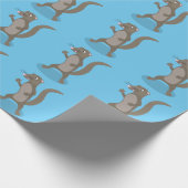 Cute mongoose cartoon illustratie cadeaupapier (Hoek)