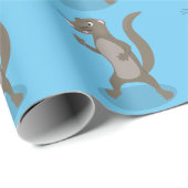 Cute mongoose cartoon illustratie cadeaupapier (Rol Hoek)