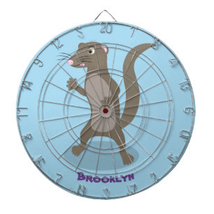 Cute mongoose cartoon illustratie dartbord