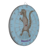 Cute mongoose cartoon illustratie dartbord (Voorkant Links)