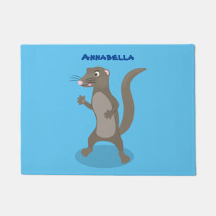 Cute mongoose cartoon illustratie deurmat