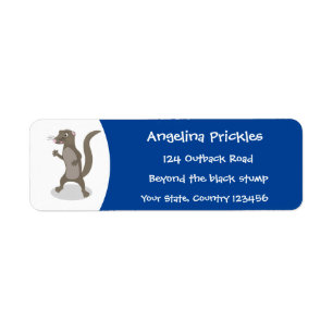 Cute mongoose cartoon illustratie etiket