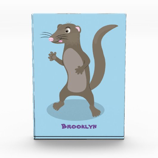 Cute mongoose cartoon illustratie fotoblokken (Voorkant)