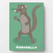 Cute mongoose cartoon illustratie fotoplaat (voorkant)