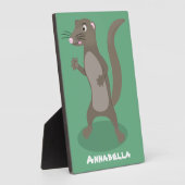 Cute mongoose cartoon illustratie fotoplaat (Zijkant)