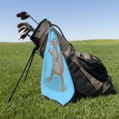 Cute mongoose cartoon illustratie golfhanddoek (Groen)