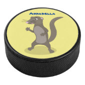 Cute mongoose cartoon illustratie hockey puck (3/4)