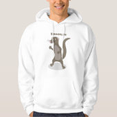 Cute mongoose cartoon illustratie hoodie (Voorkant)