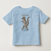 Cute mongoose cartoon illustratie kinder shirts (Voorkant)