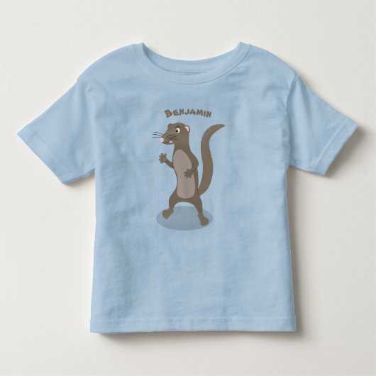 Cute mongoose cartoon illustratie kinder shirts (Voorkant)